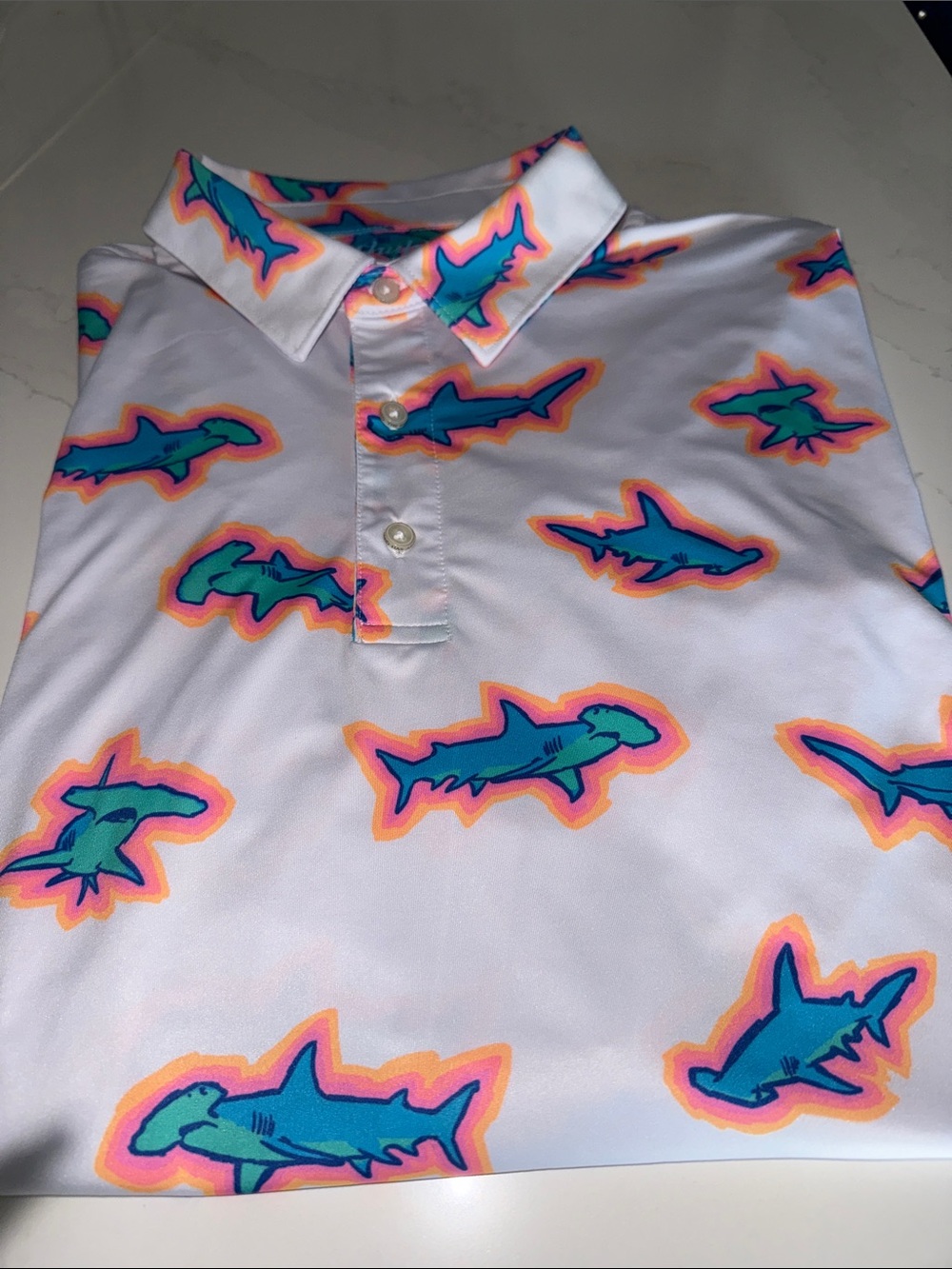 chubbies Fun Golf Polo w/ Sharks